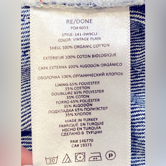 NWT RE/DONE 90s Low Slung Jeans in Vintage Playa - Sz 29 - Picture 8 of 9